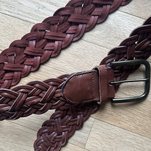 GAP Women's Braided Leather Belt - Brown - Picture 3 of 3